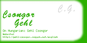 csongor gehl business card